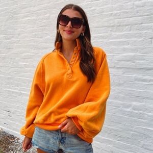 Orange Pullover Sweatshirt
